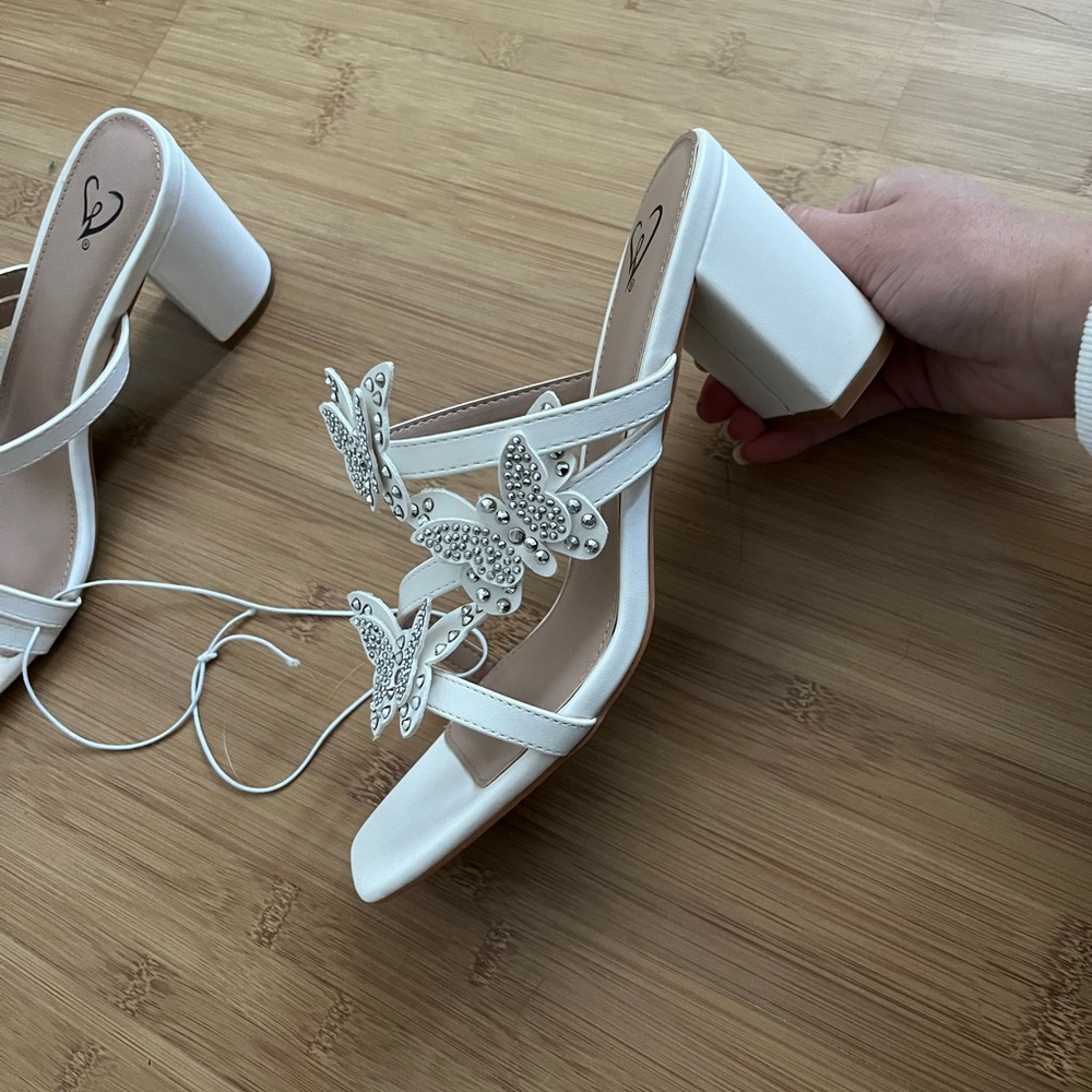 Butterfly Rhinestone Mules - Picture 2 of 5